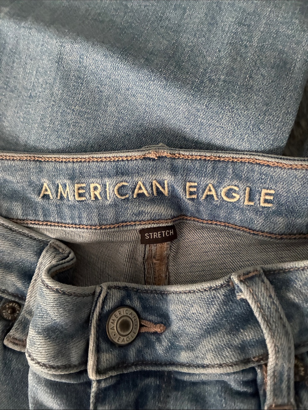 AE Light Wash Distressed Flare Jeans - Women - Picture 5 of 12